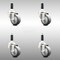 Service Caster 3 Inch 316SS Thermoplastic Rubber Swivel 3/4 Inch Expanding Stem Caster Set SCC-SS316EX20S314-TPRB-34-4 - alternate 3